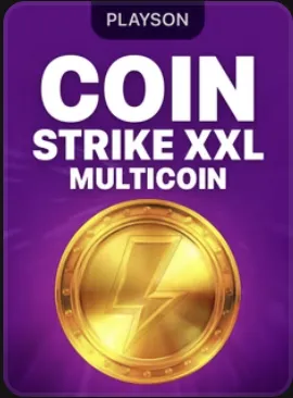 Capa do slot Coin Strike XXL Multicoin com moeda e raio